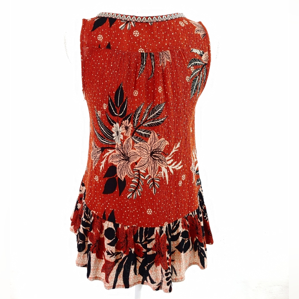 PATRONS OF PEACE FLORAL BOHO SLEEVELESS TOP - Picture 8 of 14
